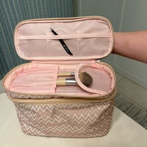 Large pink makeup bag